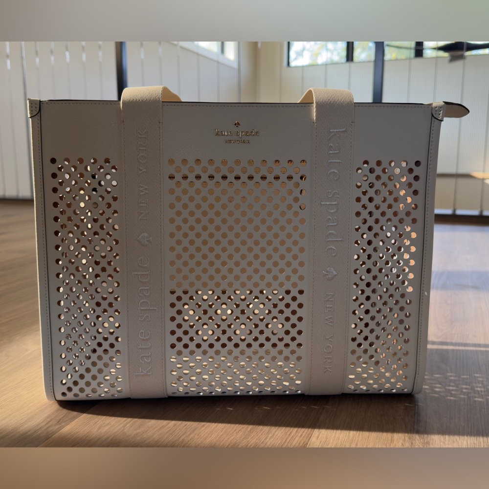 Kate Spade Kip Perforated Leather Large Tote - Picture 2 of 3